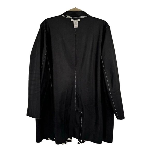 John Mark Reversible Zebra Print Black Jacket Size XL faux fur leather womens - Picture 9 of 16